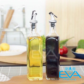 Set 2 Chai Thuỷ Tinh Vuông Rót Gia Vị Rót Dầu OiL Can 500 Ml
