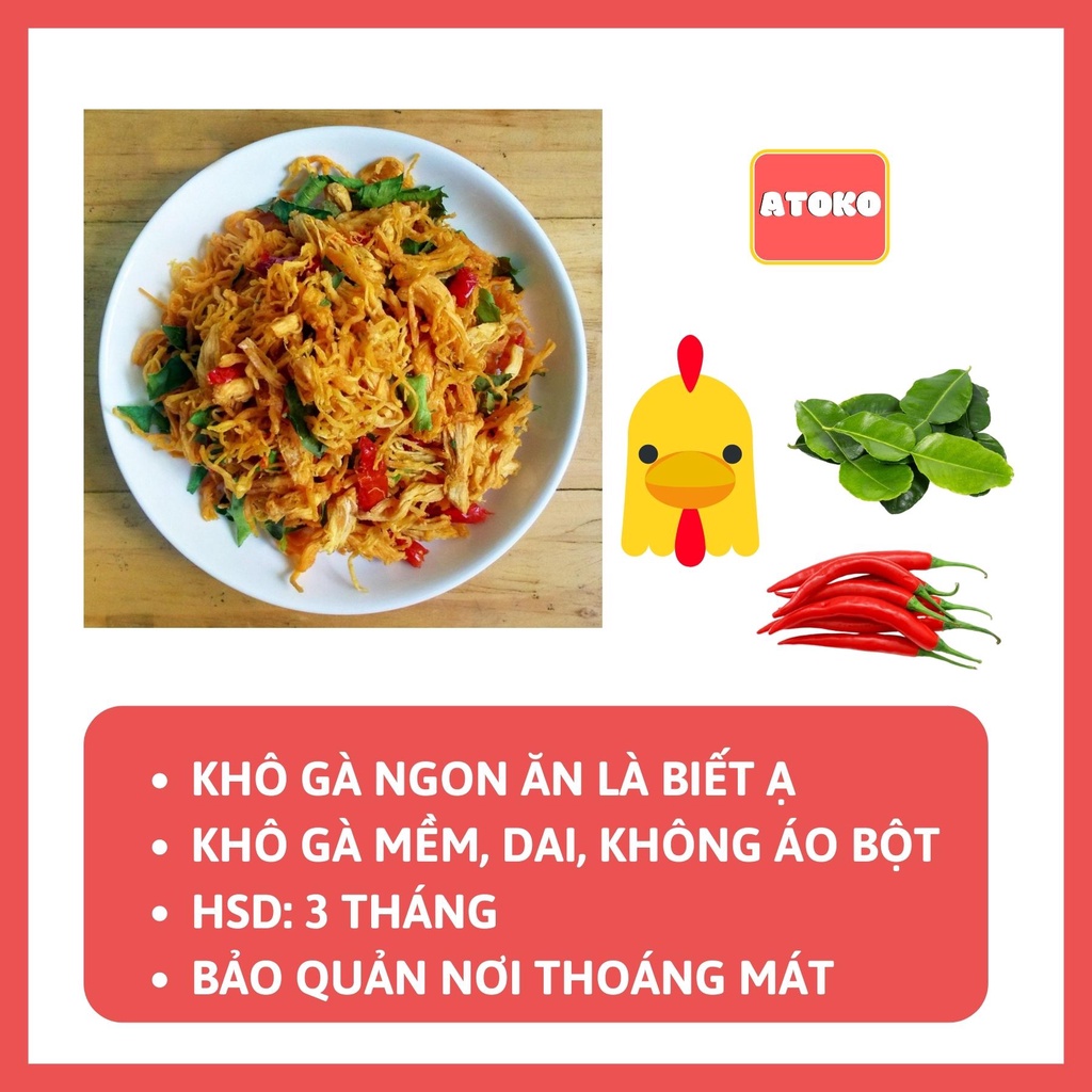 Khô Gà Lá Chanh Dai Mềm Đúng Chuẩn Khô Ngon Ăn Vặt Gói Mini Dùng Thử 20g  ATOKO KHOGAMINI | BigBuy360 - bigbuy360.vn