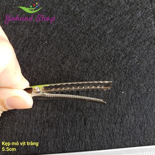 Kẹp tóc mỏ vịt trắng ( gói 20 cái)