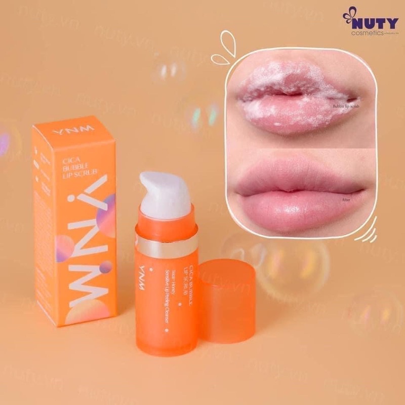 Tẩy tế bào chết làm hồng và căng mọng môi Bubbibubbi Hàn Quốc chính hãng