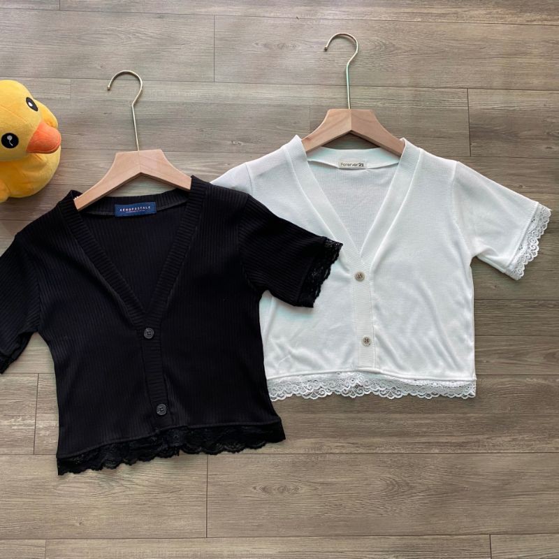ÁO CROPTOP CÚC Giả PHỐI REN - A3R3