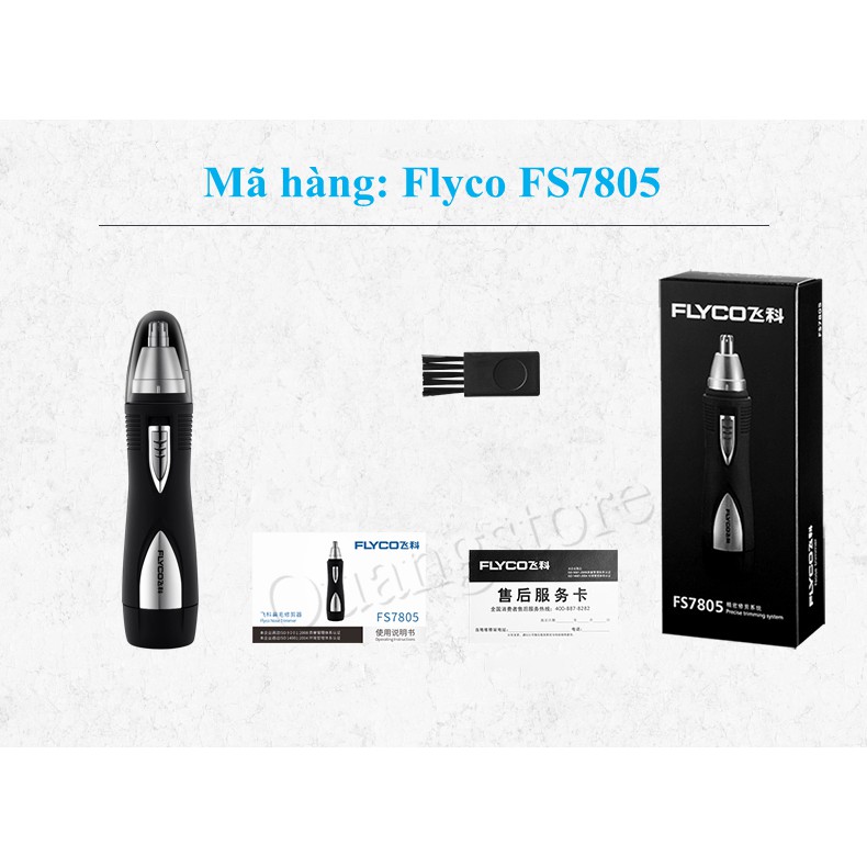 Máy cắt tỉa lông mũi chính hãng Flyco, Flyco FS7805 Nhỏ gọn mang theo bên mình Êm ái  - Sạch sẽ