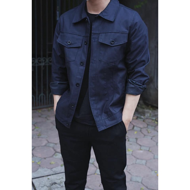 Áo khoác kaki màu sắc tối giản chất đẹp