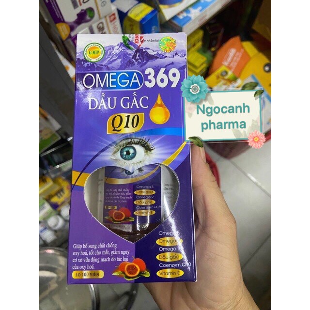 Omega 369 dầu gấc Q10 chứa dầu cá, dầu gấc, bổ sung vitamin làm đẹp da, chống lão hóa, giảm nhức mắt,mỏi mắt