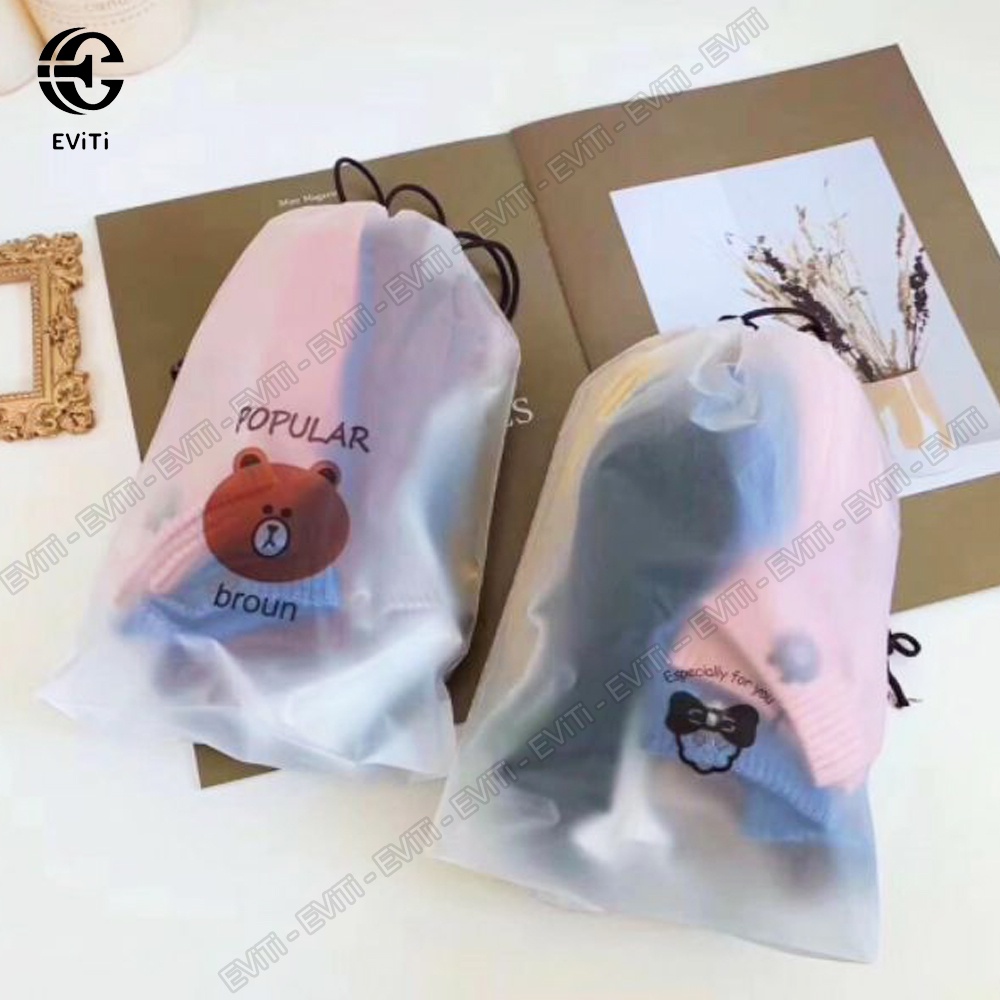 Combo 10 đôi tất cổ ngắn họa tiết gấu Brown - có kèm túi đựng . Set 10đ tất gấu nhiều màu sắc