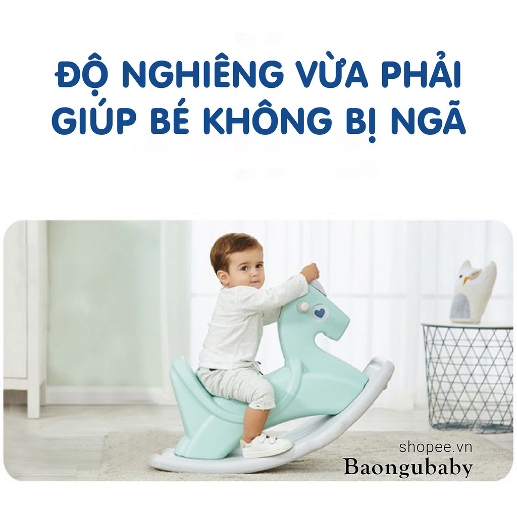 Ngựa bập bênh cho bé có bánh xe đa năng thông minh: bập bênh, ngựa chòi chân có phát nhạc