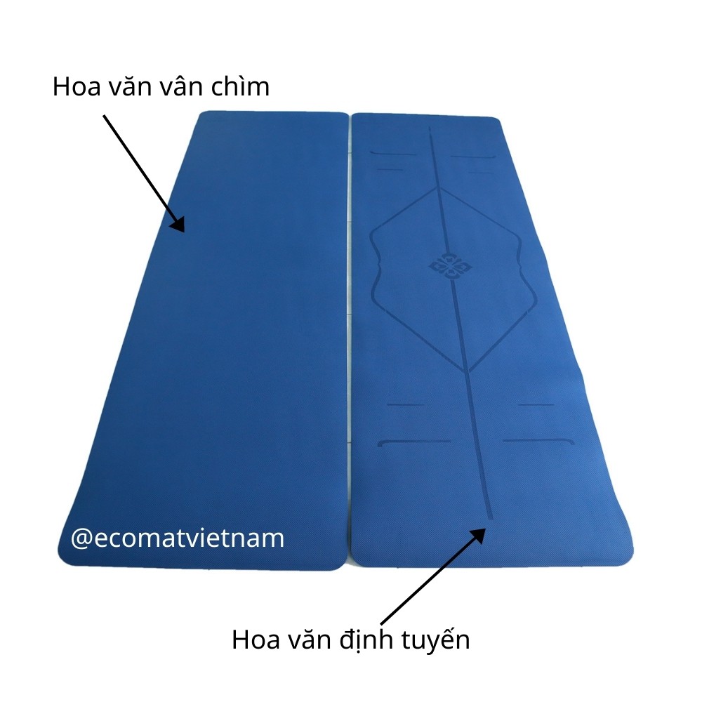 (ẢNH THẬT+ VIDEO) THẢM TẬP YOGA ECO MAT ĐỊNH TUYẾN, CHẤT LIỆU TPE, 1 LỚP, DÀY 8LI