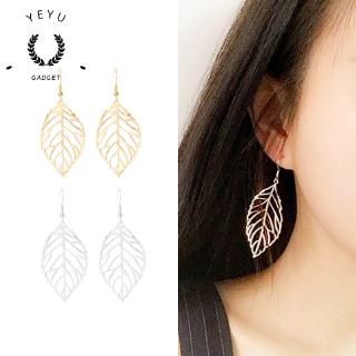 Khuyên tai hình lá kiểu rỗng cá tính đơn giản