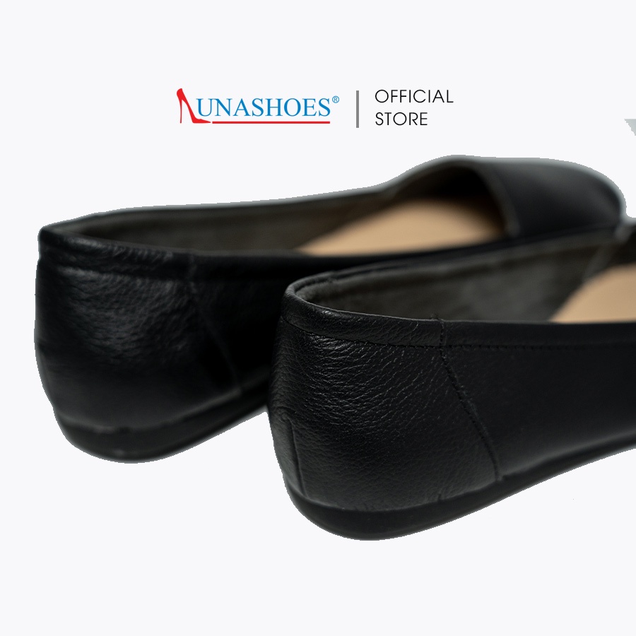 Giầy bệt nữ da bò thật êm chân dễ đi Lunashoes 1062 bảo hành 2 năm giày mũi tròn cho mẹ làm quà tặng