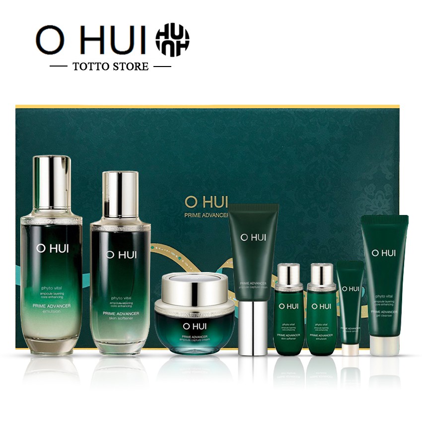 [ Có bill ] Bộ dưỡng chống Lão Hóa Ohui Xanh Prime Advancer 8pcs Special Set 425ml - Bộ Ohui Xanh