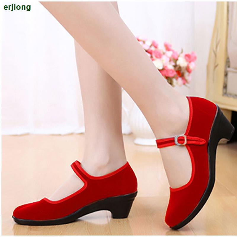 Giày Khiêu Vũ Đế Mềm Thắt Dây Chất Liệu Nhung Thời Trang Cho Nữ