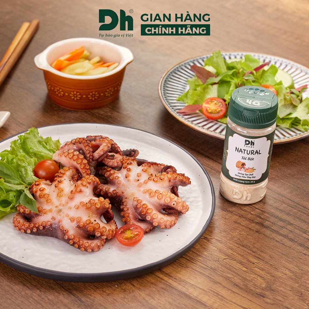 Bột tỏi nguyên chất Natural DH Foods chế biến thực phẩm 60gr - DHGVT58