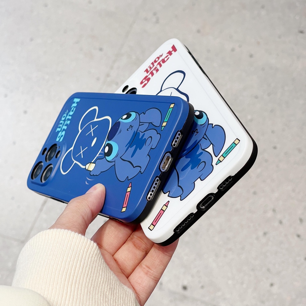 Ốp Điện Thoại Hình Gấu Stitch Sang Trọng Cho iphone 13 Pro Max i13 13pro 11ProMax i11 X XR Xs Max 7plus 8plus 12Pro 12 Pro Max