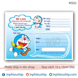 Phiếu ship bóc dán 14x10cm 50 tờ