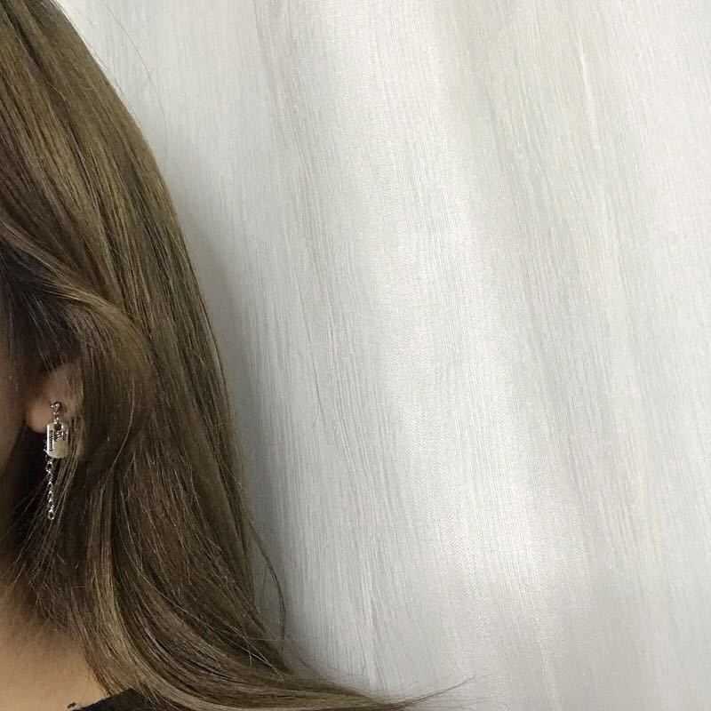 Bông Tai Dạng Móc Xích 22148 Thời Trang Cá Tính Cho Nam Và Nữ