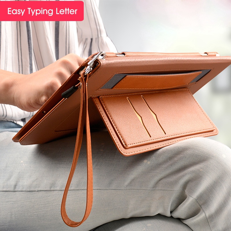 Bao Da Máy Tính Bảng Có Dây Đeo Tay Cho iPad Mini 6 2021 iPad 9 8 7 6 5 Gen 10.2 10.5 Air 4 10.9 Pro 12.9 11 10.5 9.7