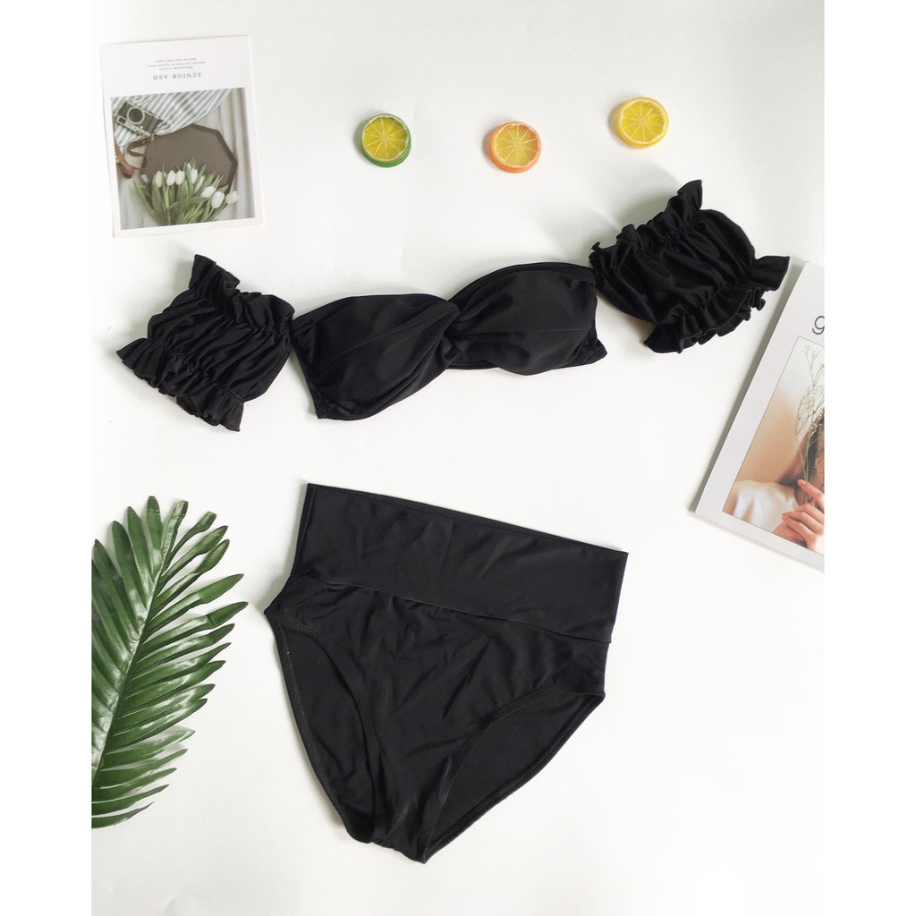 Bikini xoắn nhún trễ vai (2 màu)