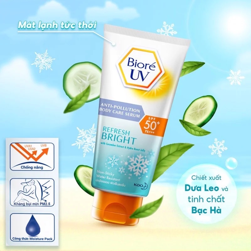 Serum Chống Nắng Dưỡng Thể Kháng Bụi Biore SPF50+/PA+++ 150ml