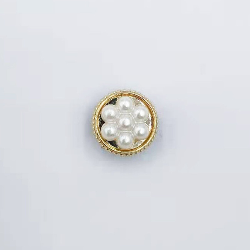 Phụ Kiện Trang Trí Giày Hình Hoa Đính Ngọc Trai Xinh Xắn