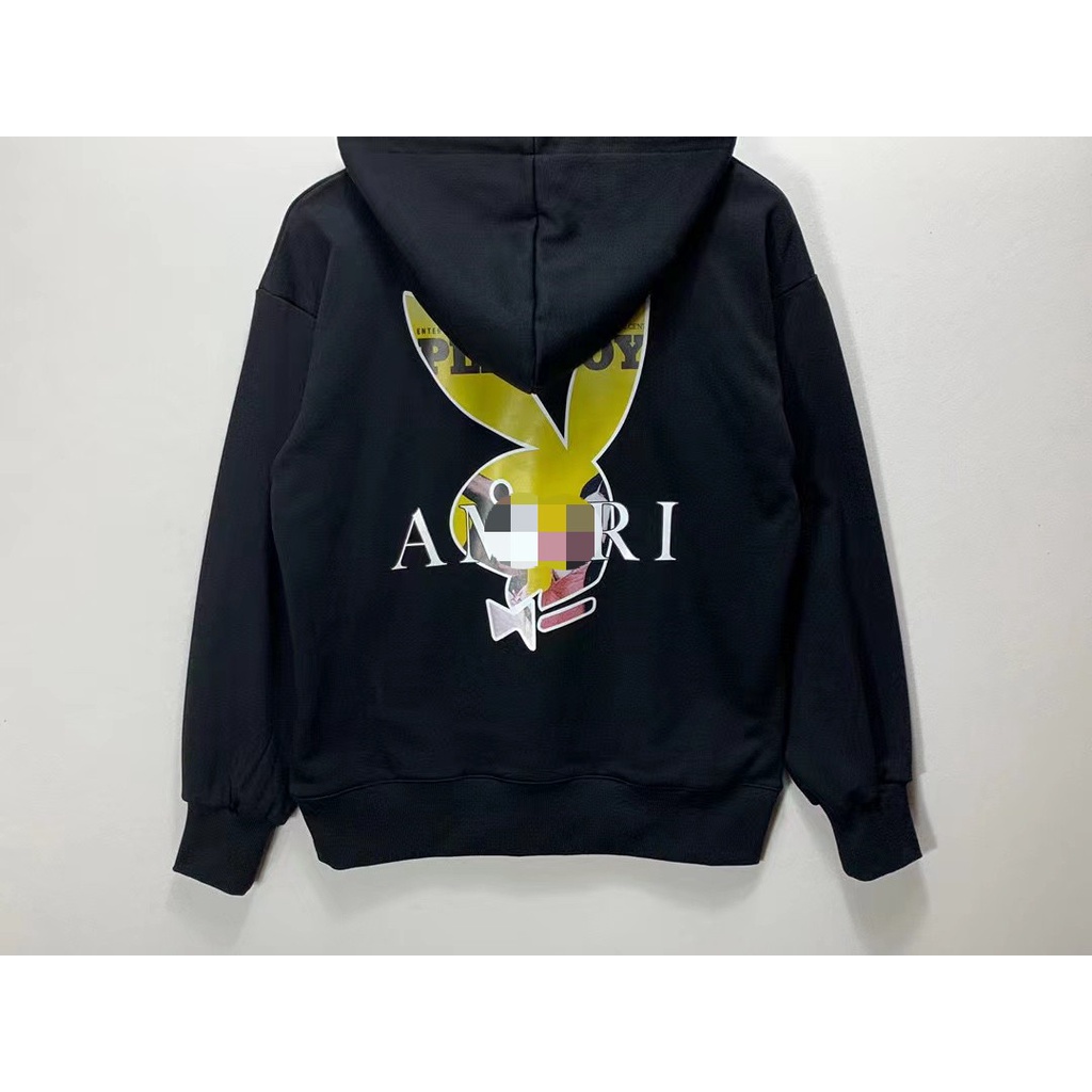 Áo Hoodie In Hình Thỏ Trắng Và Chữ Cái Phong Cách Đường Phố