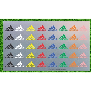 Combo 5 logo sticker Patch chuyển nhiệt Adidas in lên vải bằng bàn ủi bàn là