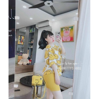 Set quần ngố mặt cười 11010