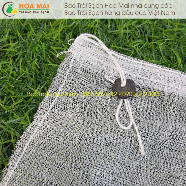 100 cái Túi bao xoài nhỏ 18x24 lưới mùng - hàng chính hãng Hoa Mai