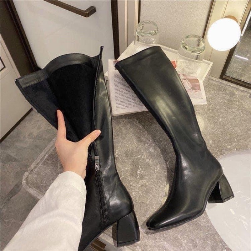 Boot đùi da siêu hack dáng