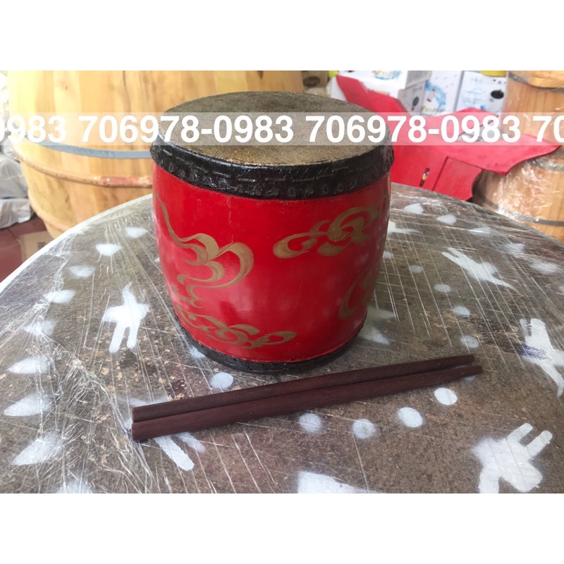 Trống trẻ em-trống đế( làm bằng gỗ mít, da trâu)bộ dùi đi kèm-trống cúng