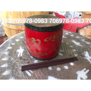 Trống trẻ em-trống đế( làm bằng gỗ mít, da trâu)bộ dùi đi kèm-trống cúng