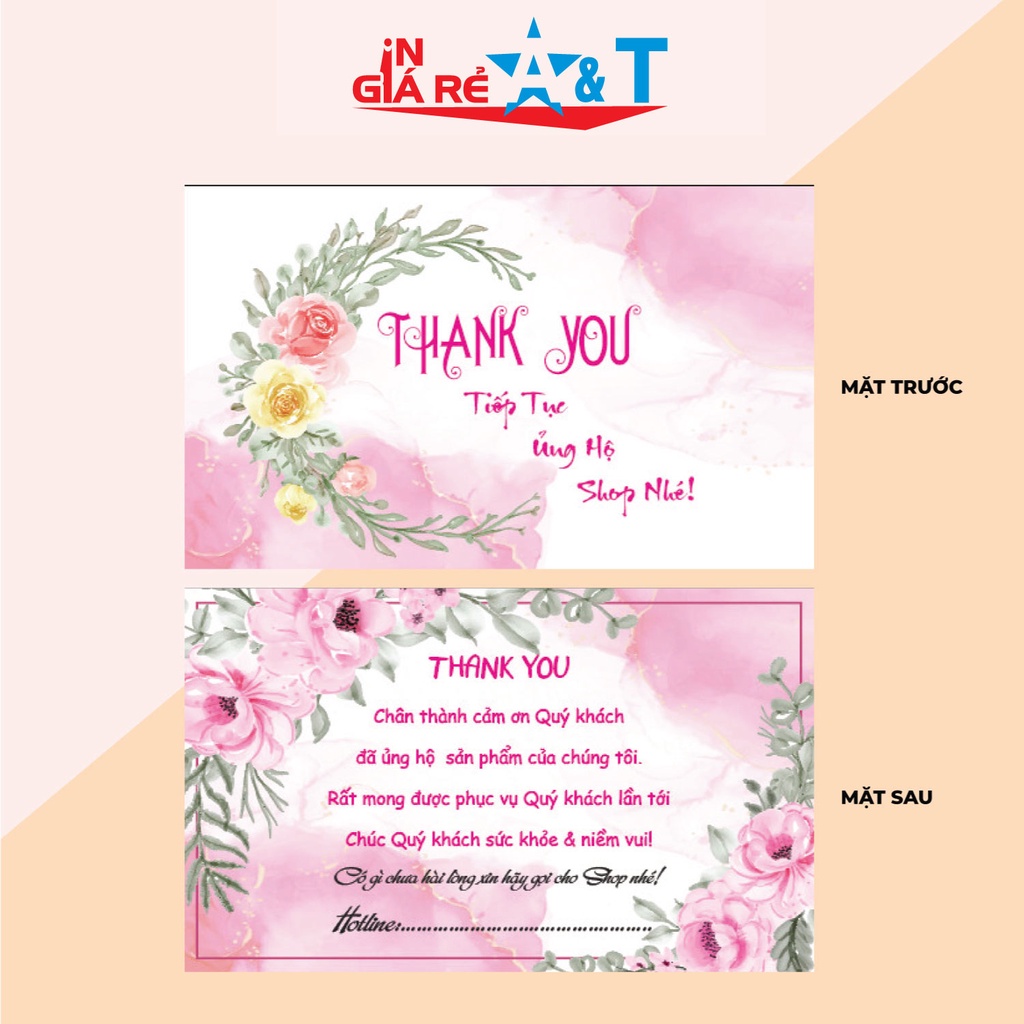 &lt;GIÁ TẬN XƯỞNG IN&gt; Thẻ cảm ơn, nhãn cảm ơn, THIỆP CÁM ƠN, THIỆP THANK YOU 100 nhãn giấy-NEW4