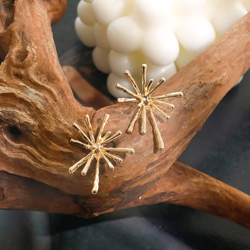 S925 Hoa Tai Kim Loại Thiết Kế Đơn Giản Hợp Thời Trang