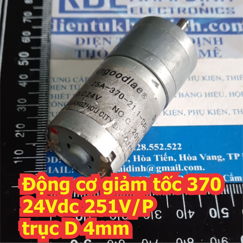 Động cơ giảm tốc 370 24Vdc 251V/P trục D 4x12mm kde7338