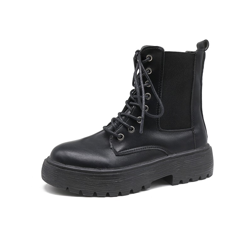 Giày Big Size Nữ - Boot Big Size 40 cao cổ buộc dây phong cách ulzzang