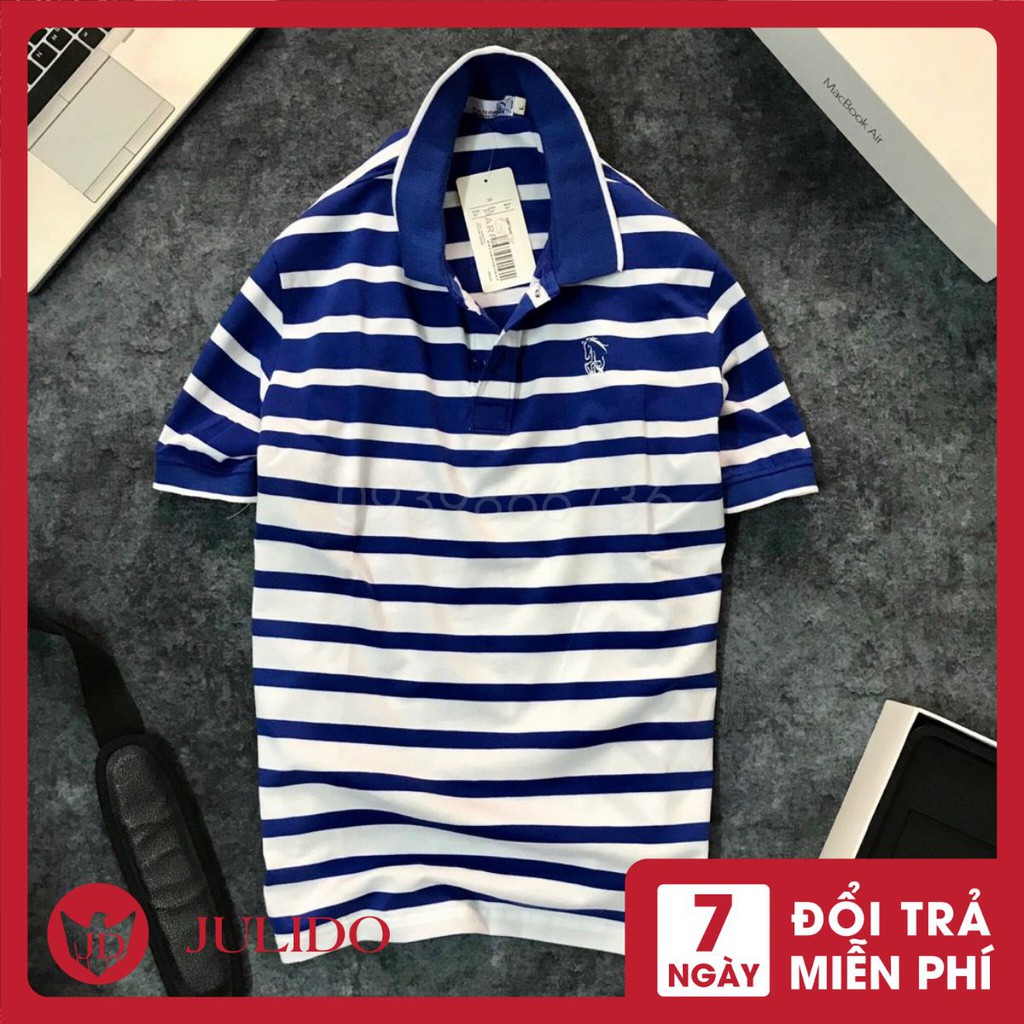 Áo Polo nam trung niên phối sọc vải cá sấu Cotton xuất xịn,chuẩn form,sang trọng-lịch lãm - ⚡️ Hàng VNXK ⚡️