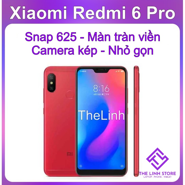 [Mã 2611DIENTU500K hoàn 7% đơn 300K] Điện thoại Xiaomi Redmi 6 Pro có Tiếng Việt - MIUI 11 Màn tai thỏ | WebRaoVat - webraovat.net.vn