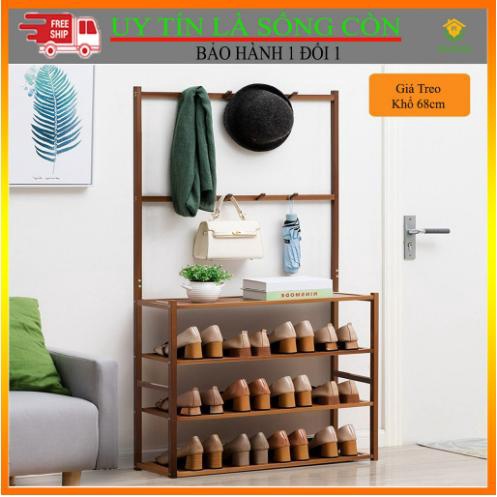 [Miễn Phí Ship] Kệ Treo Quần Áo, Kệ Giày, Kệ Để Đồ Đa Năng Gỗ Tre Kiểu Hàn Lắp Ghép Dễ Dàng Tiện Lợi Vệ Sinh Dễ Dàng