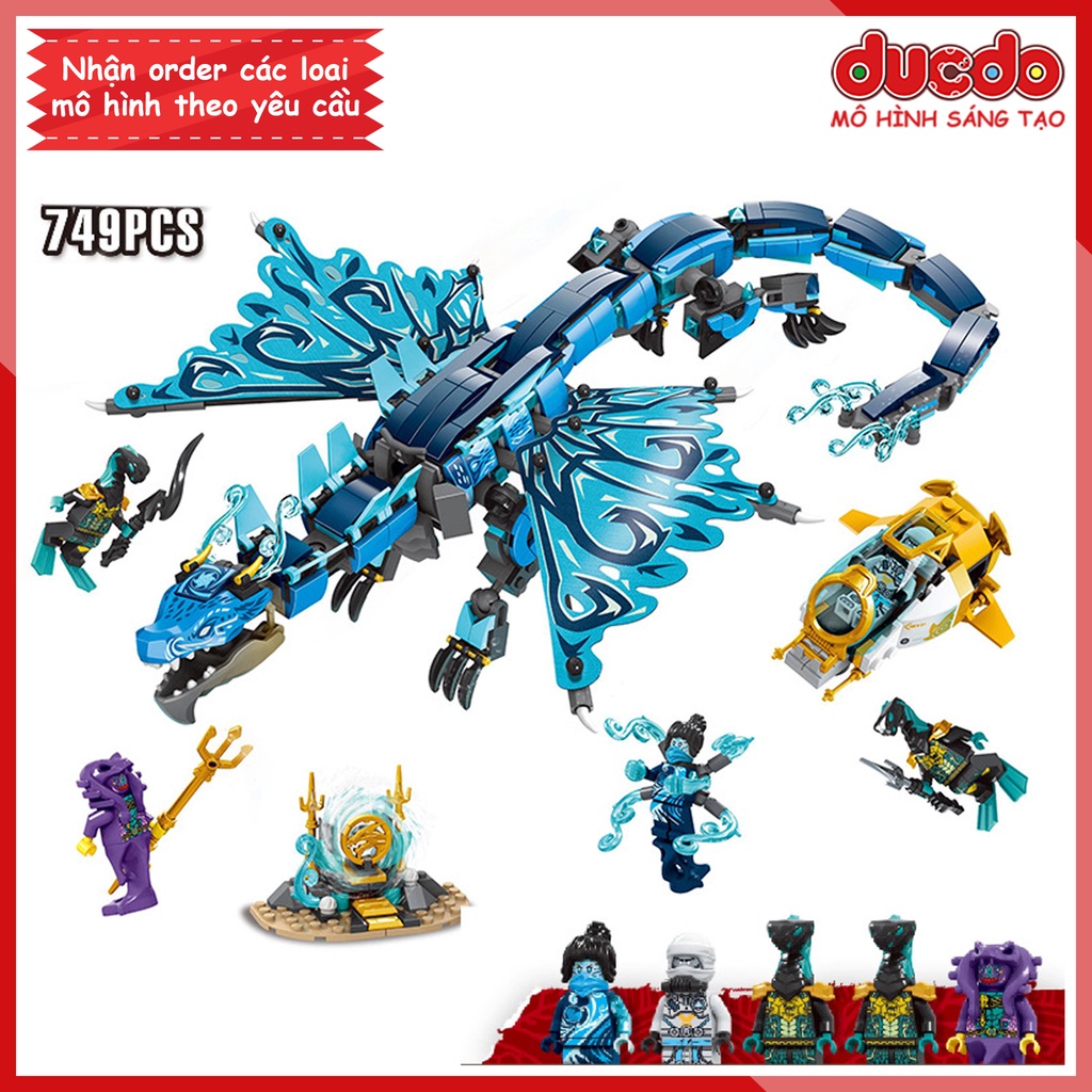 ZM 90017 Lắp ghép Ninjago Rồng biển quyền năng - Đồ chơi Xếp hình Mô hình Ninja 71754 Water Dragon
