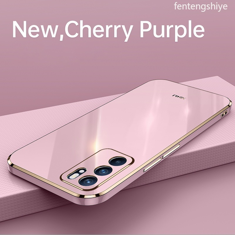 Ốp Điện Thoại Silicon Hình Vuông Mạ Viền Cho OPPO Reno 6Z(5G)Reno 7 pro Reno 7SE Reno 10X OPPO R11 plus Realme X/K3