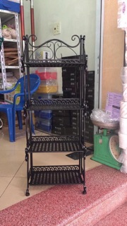 Kệ sắt 4 tầng phun sơn tĩnh điện