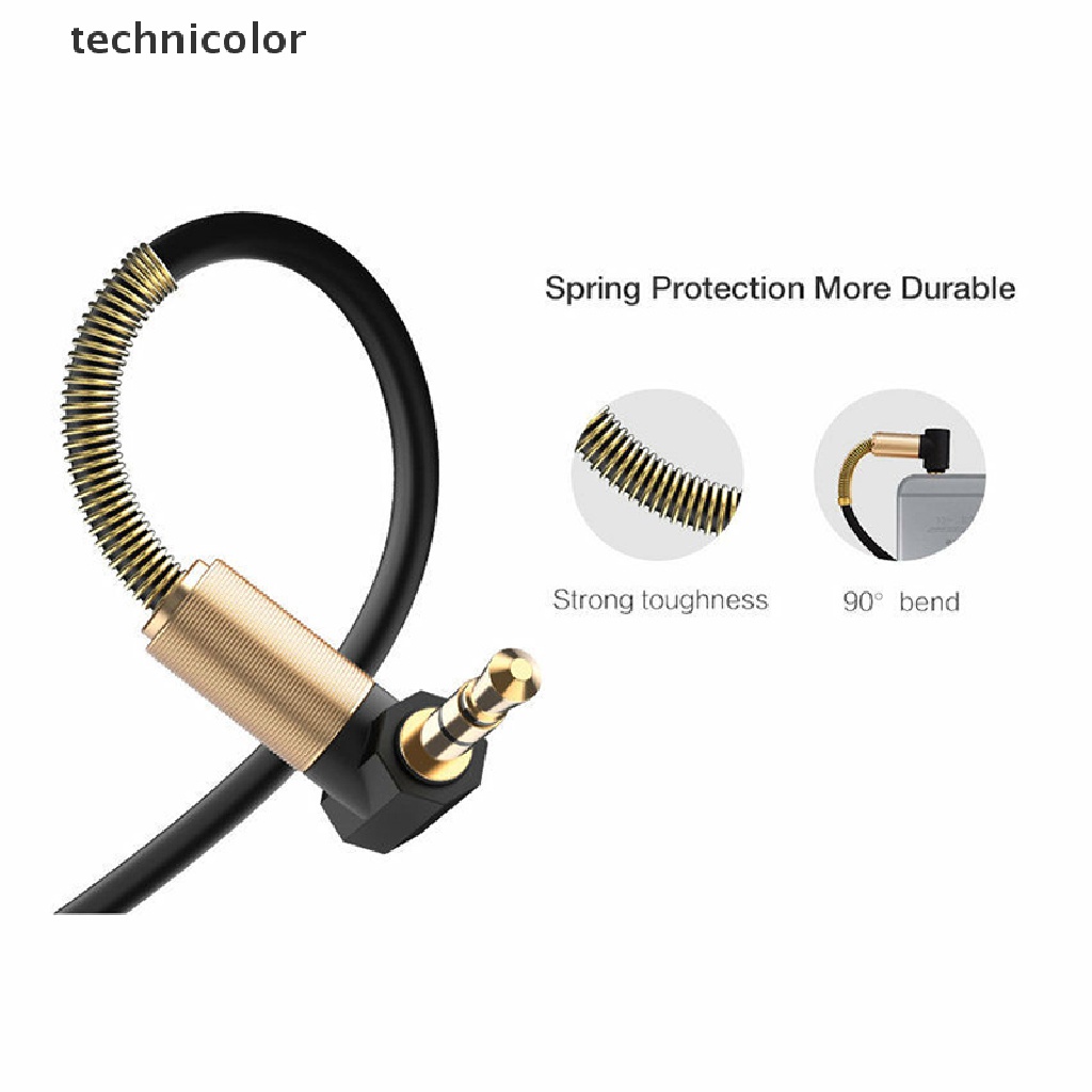 Cáp chuyển đổi âm thanh đầu cắm 3.5mm sang đầu cắm aux hình chữ L chuyên dụng cho tai nghe