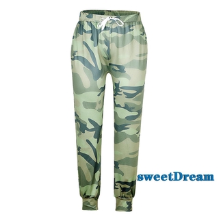 Quần Dài Nữ Ống Rộng Họa Tiết Camo Thời Trang Cá Tính