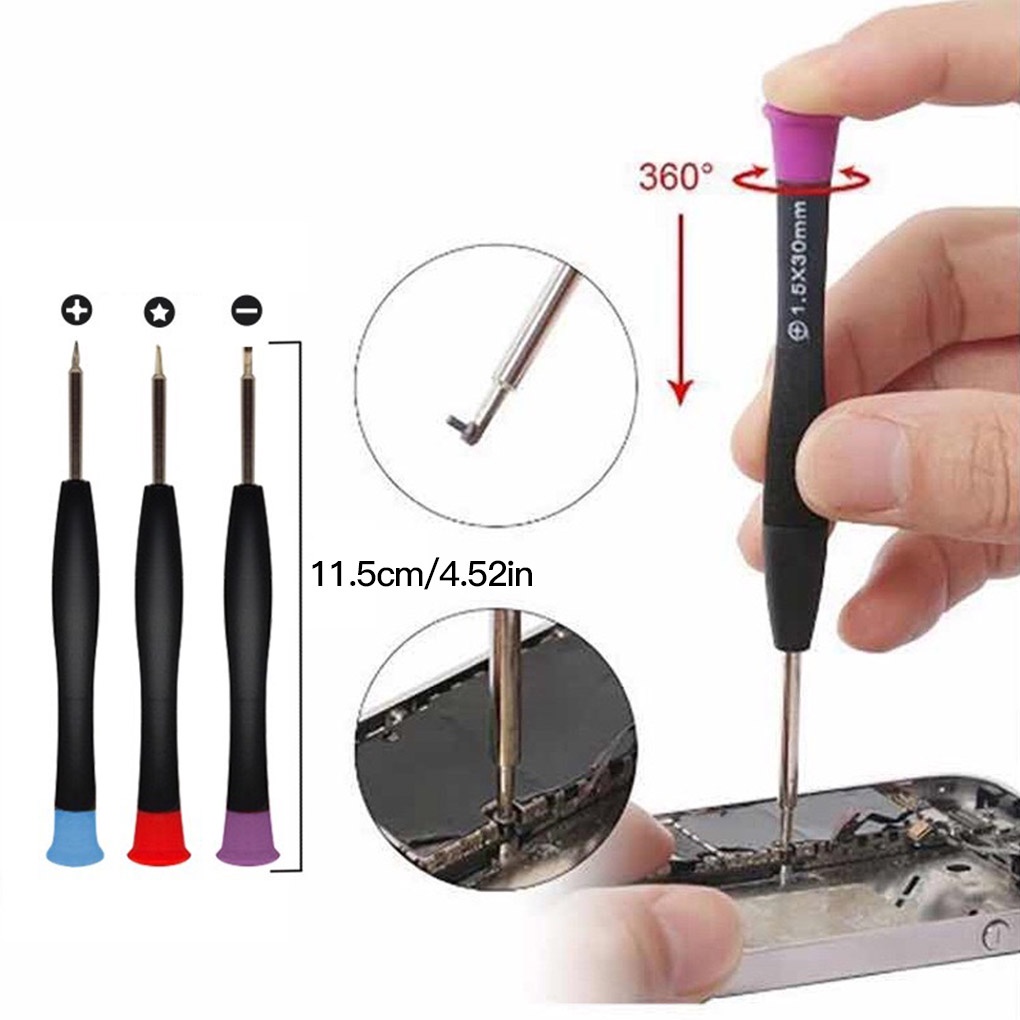 21pcs Cell-Phone Repair Kit Non-slip Phone Screwdriver Set Mobile Phone Watch Repairing Tool Screwdriver Color