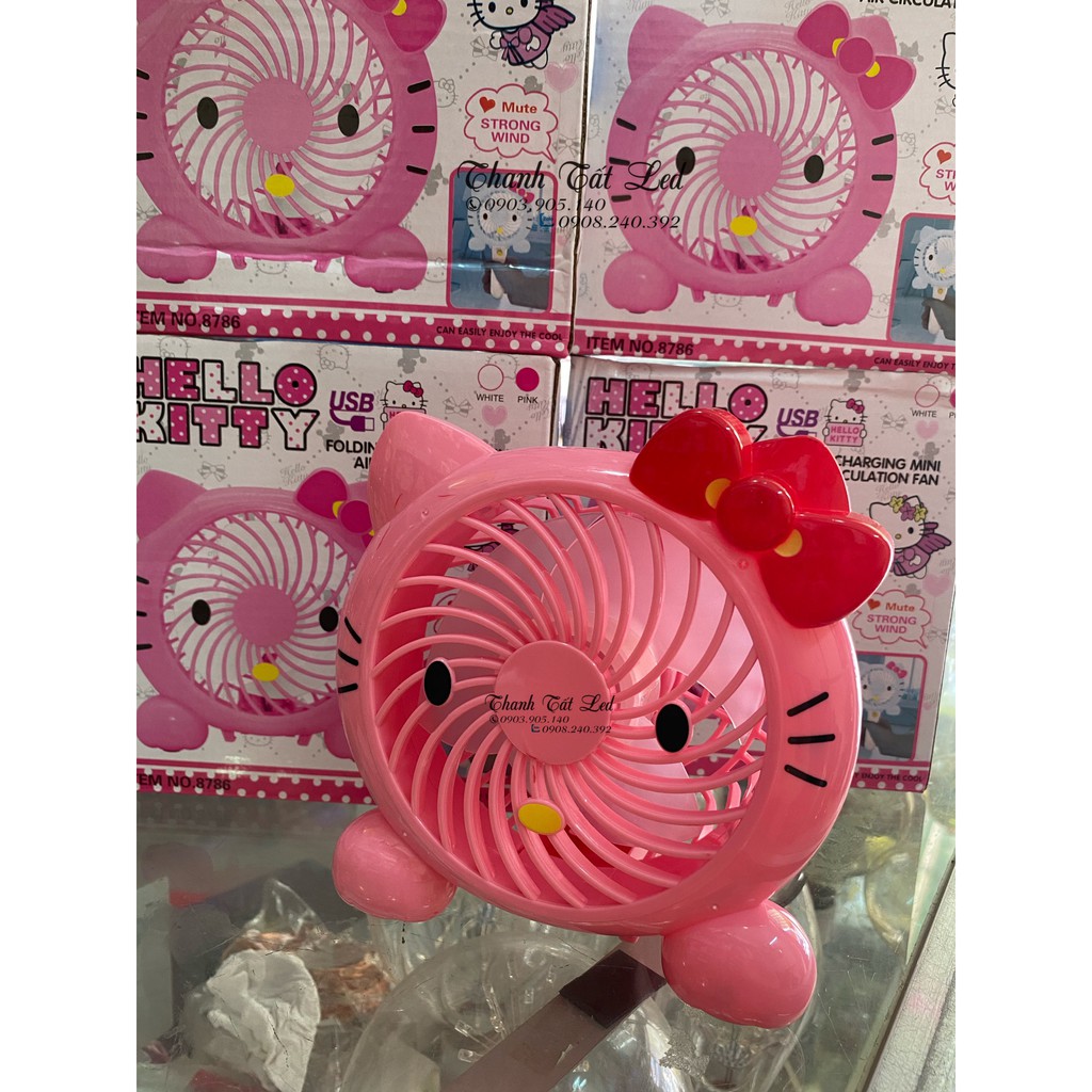 Quạt Sạc Cầm Tay Đoremon, Hello Kitty