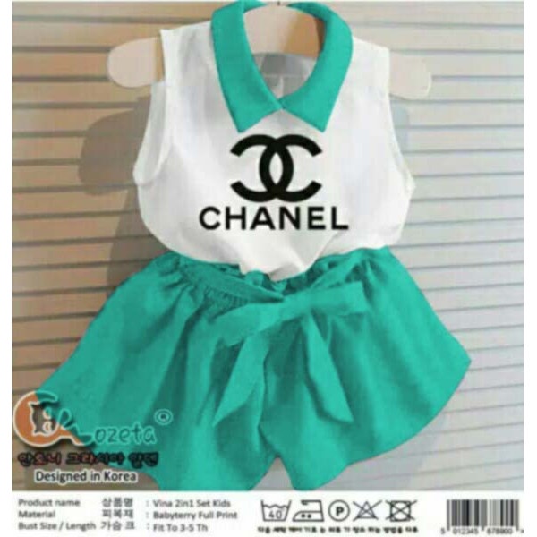 CHANEL (ST Vani Channel tosca SL) Bộ Đồ Thun Cho Bé Gái