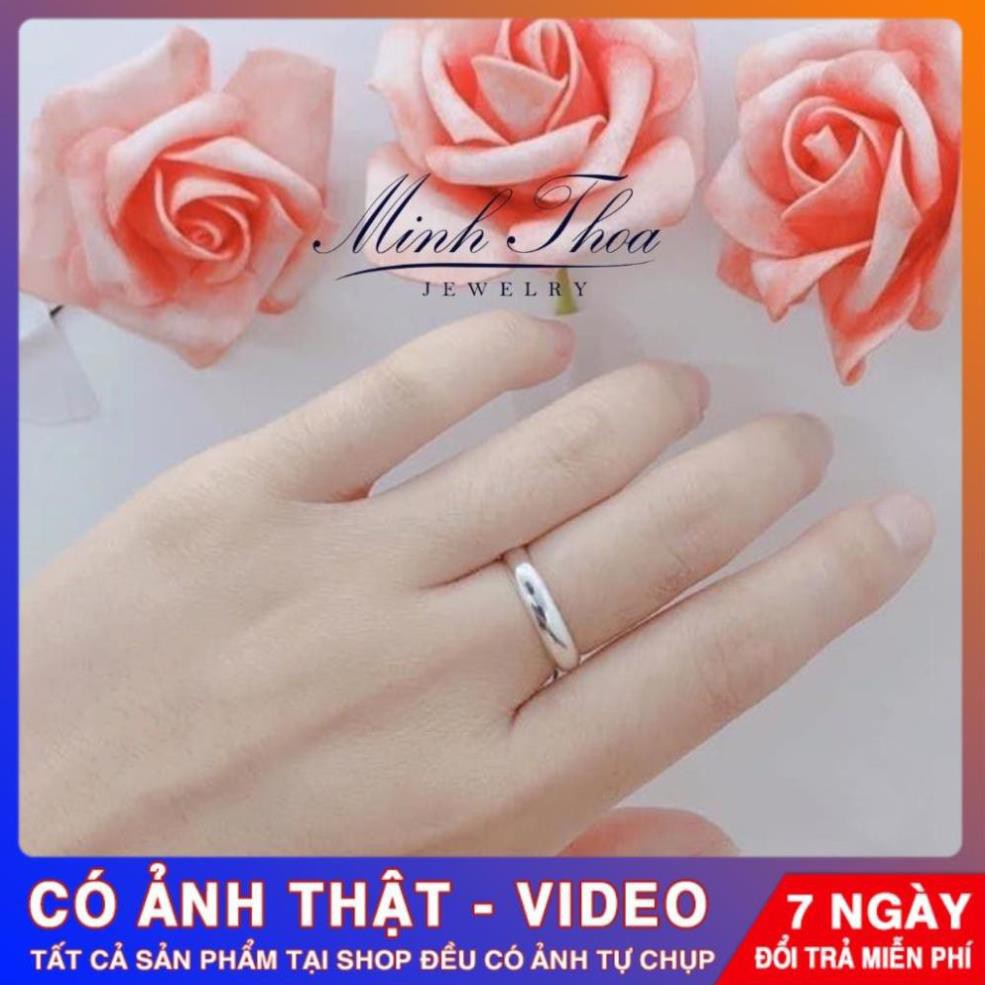 Nhẫn trơn nam nữ, nhẫn bạc nguyên chất dùng để đánh cảm tránh gió độc Tuấn Thoan JEWELRY