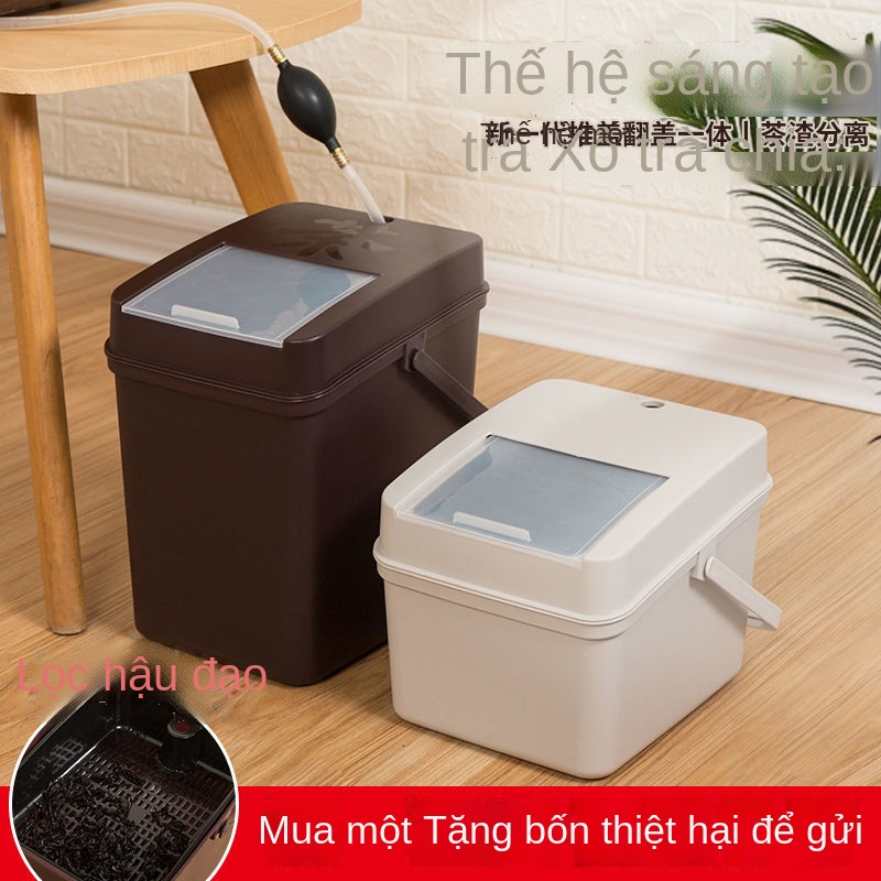Xô đựng trà, trà đạo, nhựa bã nước thải gia đình, thùng rác, xả Kung Fu, phụ kiện bộ
