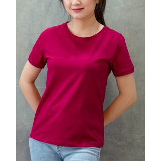 Áo thun nữ cổ tròn - Đỏ đô