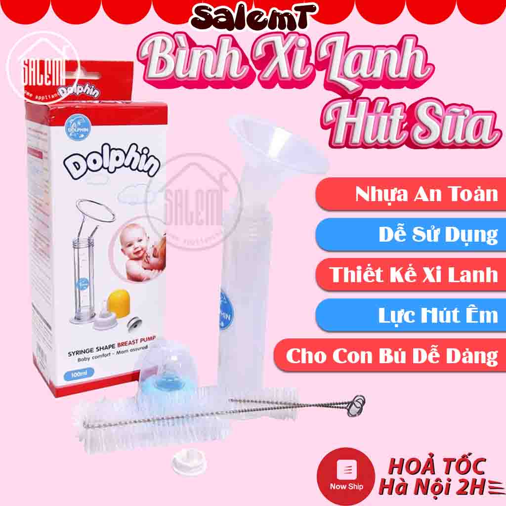 Vắt Sữa Mẹ DOLPHIN, Máy Hút Sữa Cầm Tay Phù Hợp Với Tất Cả Các Kích Cỡ Ngực Dạng Xi Lanh Dễ Sử Dụng Và Vệ Sinh
