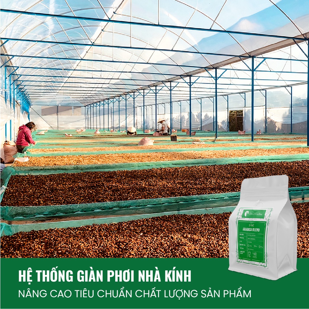 Cà phê Arabica Blend Gói 500gr, Cà phê nguyên chất 100% rang mộc - D&amp;D Kaffee